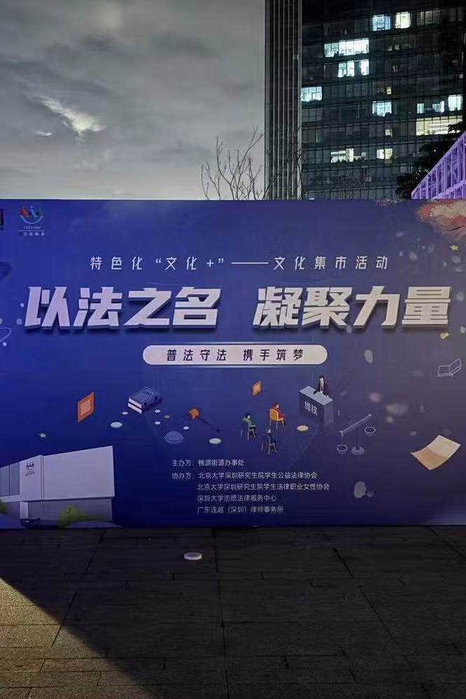 深圳区南山区桃源街道“以法之名 凝聚力量”文化集市活动